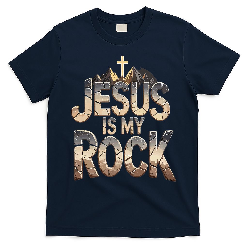Jesus Is My Rock Religious Christian Biblical T-Shirt