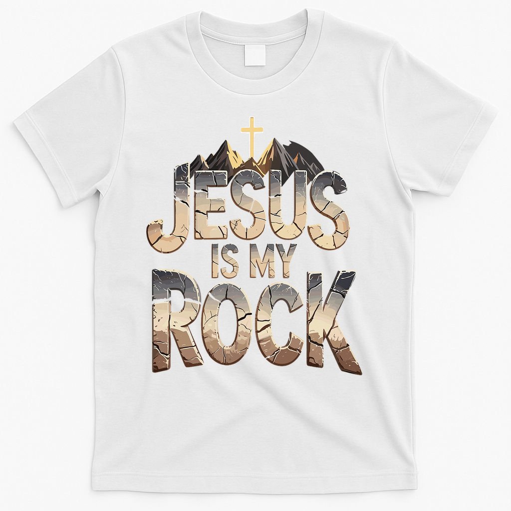 Jesus Is My Rock Religious Christian Biblical T-Shirt