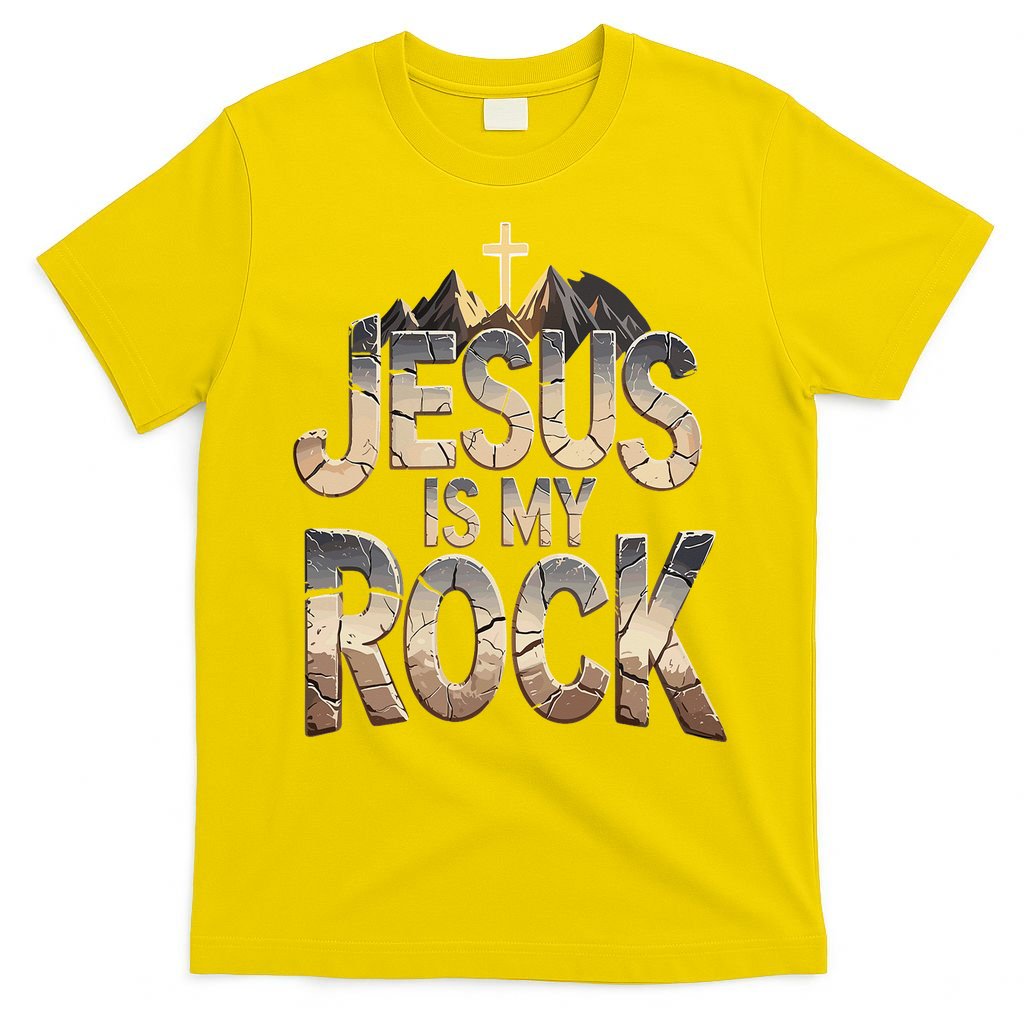 Jesus Is My Rock Religious Christian Biblical T-Shirt