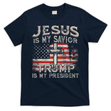 Jesus Is My Savior Trump Is My President American Flag T-Shirt