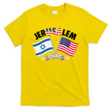 Jerusalem Israel Usa American Flag T-Shirt