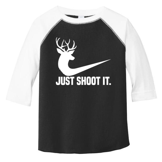 Just Shoot It Funny Deer Hunting Xmas HunterS Humor Gift Toddler Fine Jersey T-Shirt