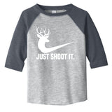 Just Shoot It Funny Deer Hunting Xmas HunterS Humor Gift Toddler Fine Jersey T-Shirt