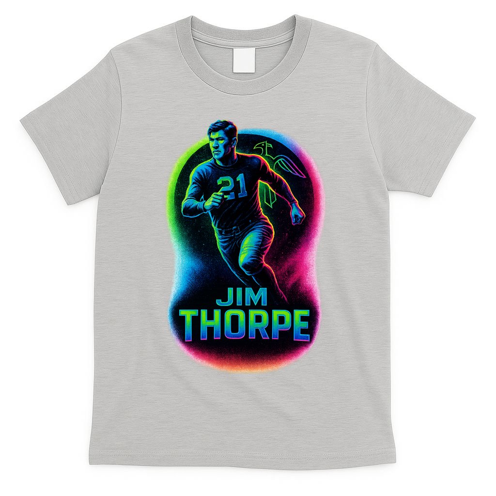 Jim Thorpe Epic Neon Pose T-Shirt