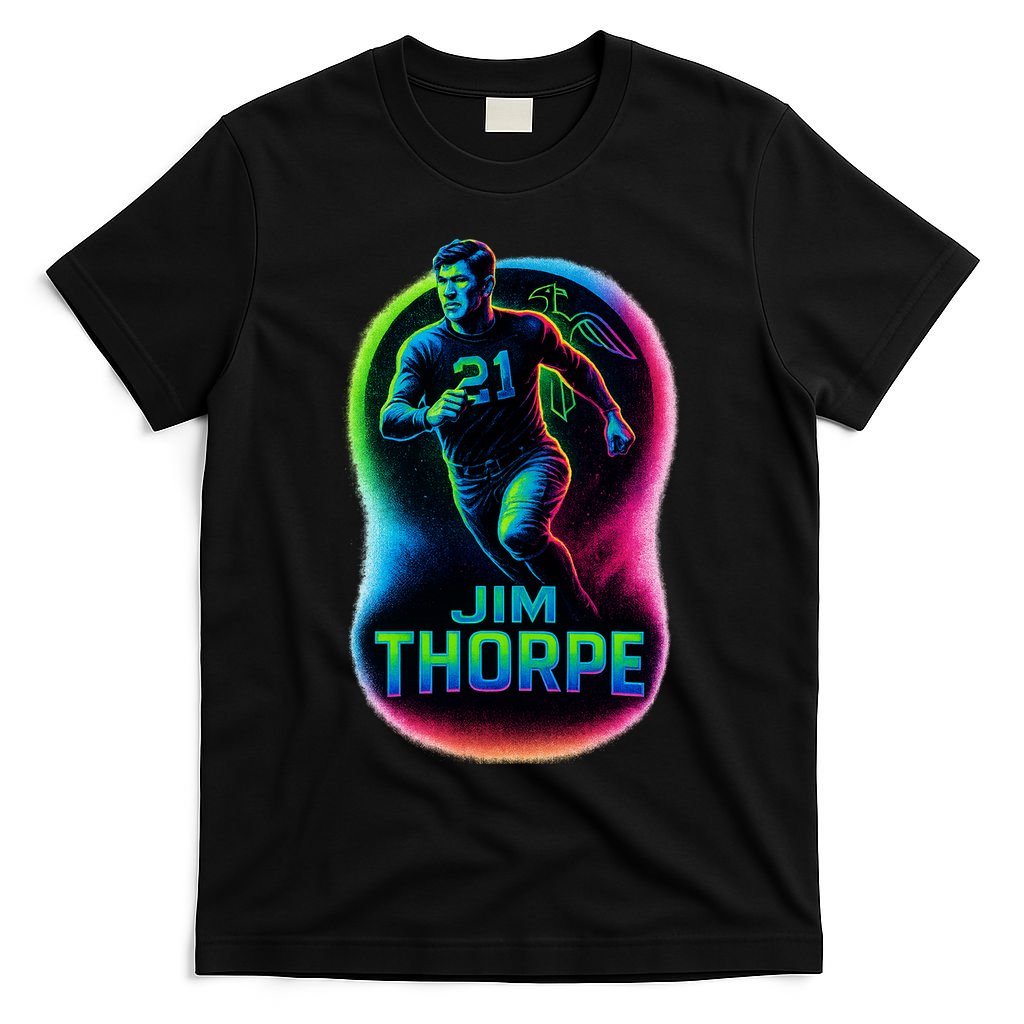 Jim Thorpe Epic Neon Pose T-Shirt