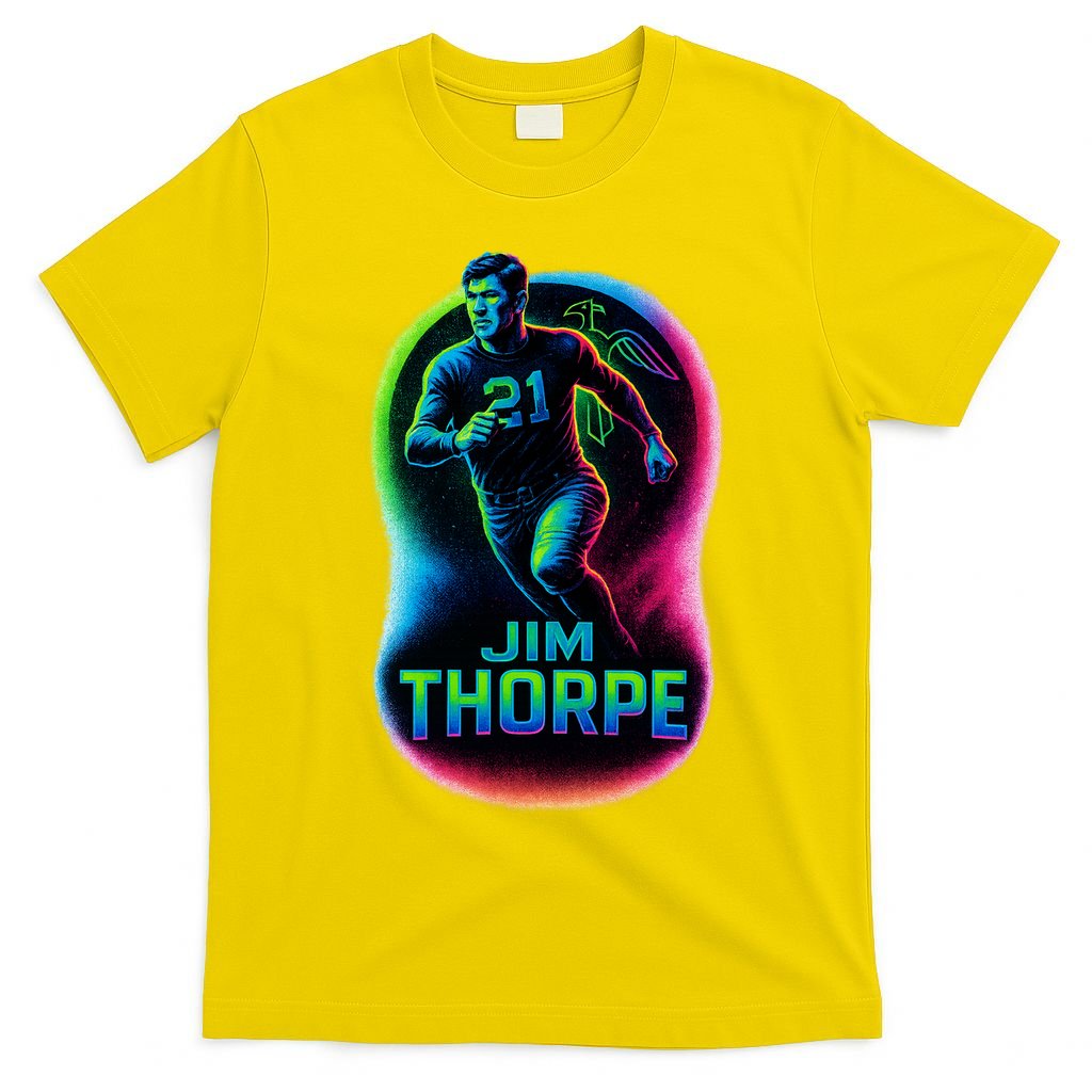 Jim Thorpe Epic Neon Pose T-Shirt
