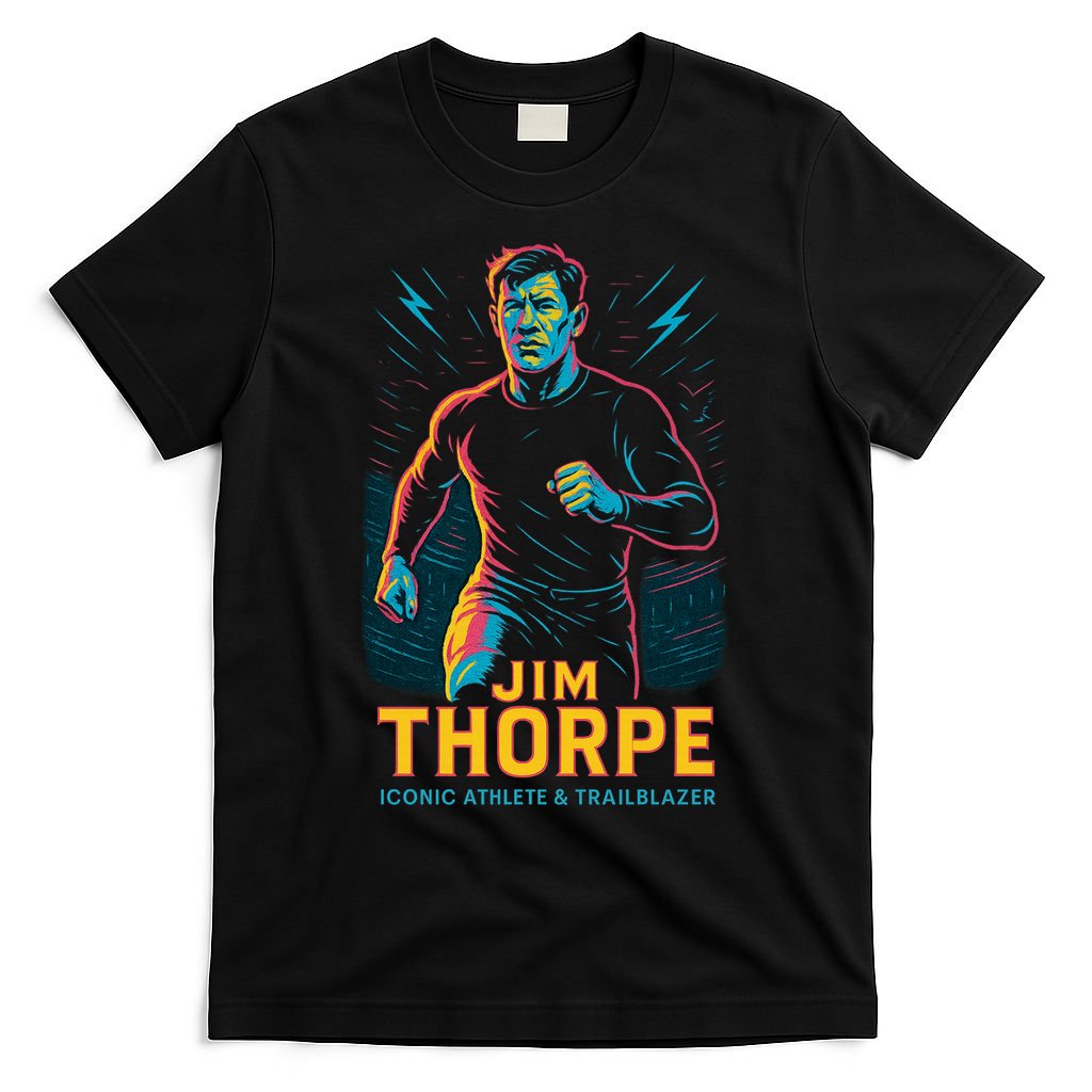 Jim Thorpe Neon Iconic Athlete T-Shirt