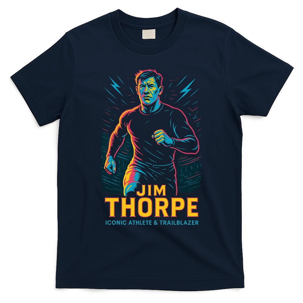 Jim Thorpe Neon Iconic Athlete T-Shirt