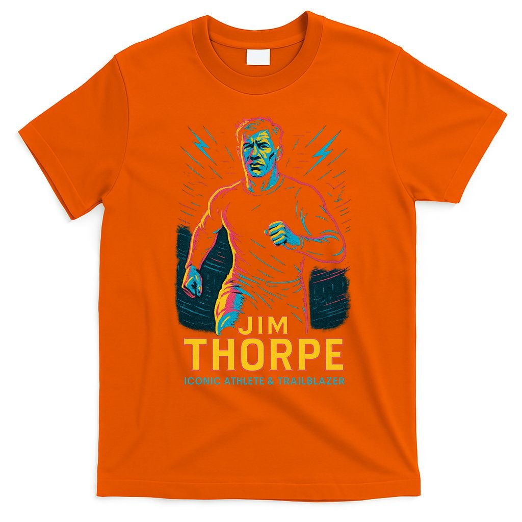 Jim Thorpe Neon Iconic Athlete T-Shirt