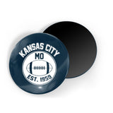 Kansas City Football MO Retro Chief Magnet
