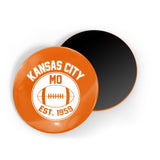 Kansas City Football MO Retro Chief Magnet
