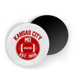 Kansas City Football MO Retro Chief Magnet