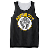 Kansas City Football Vintage Retro KC Logo Mesh Reversible Basketball Jersey Tank
