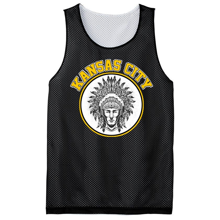 Kansas City Football Vintage Retro KC Logo Mesh Reversible Basketball Jersey Tank