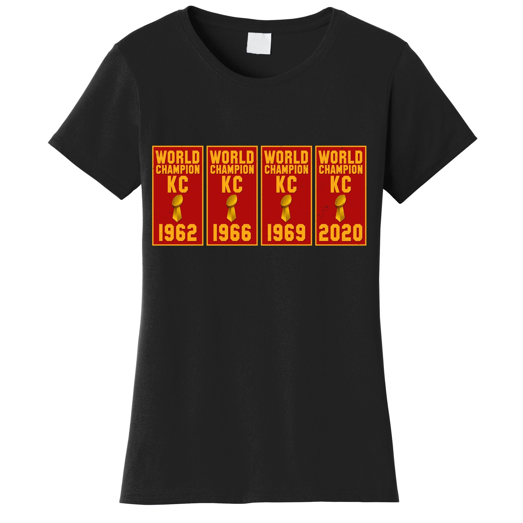 Kansas City Football World Champion Banners Women's T-Shirt