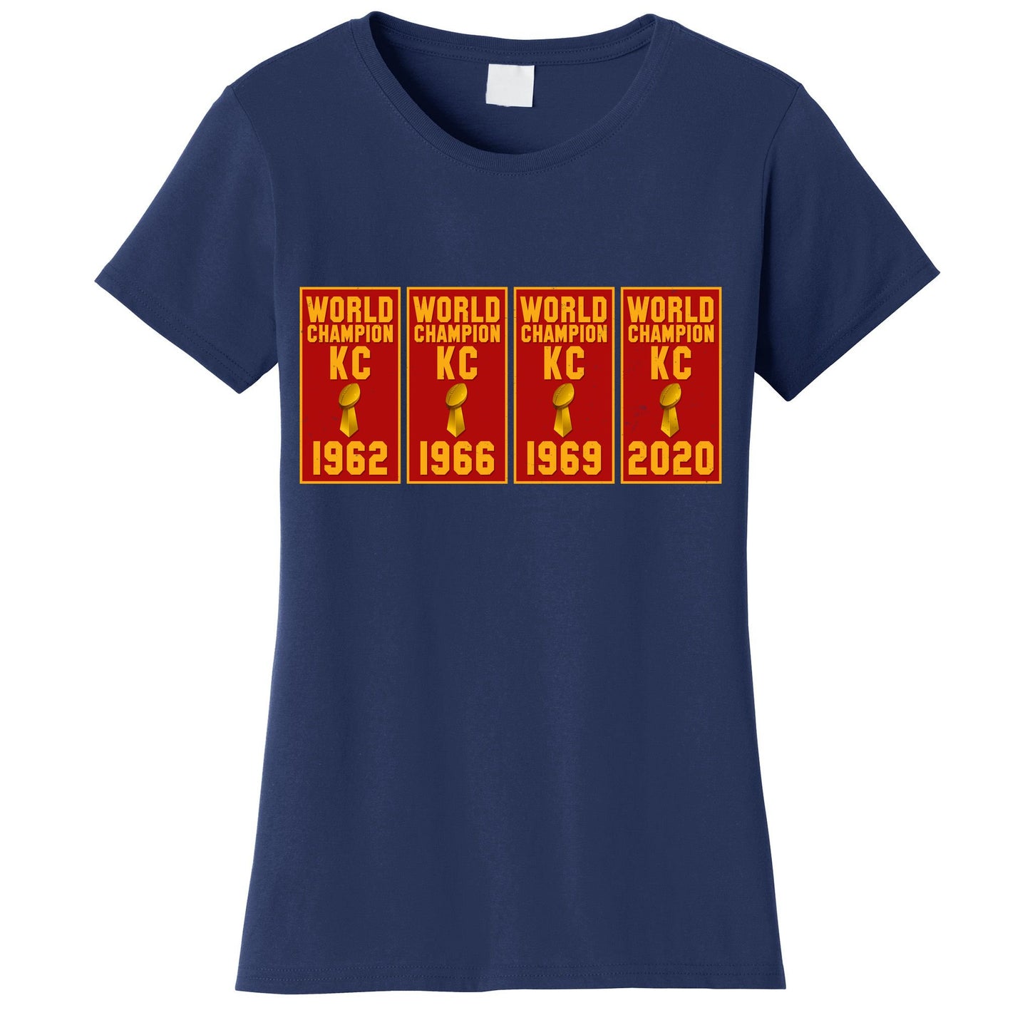 Kansas City Football World Champion Banners Women's T-Shirt