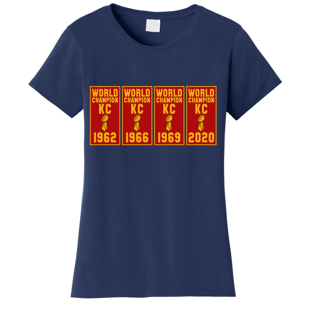 Kansas City Football World Champion Banners Women's T-Shirt