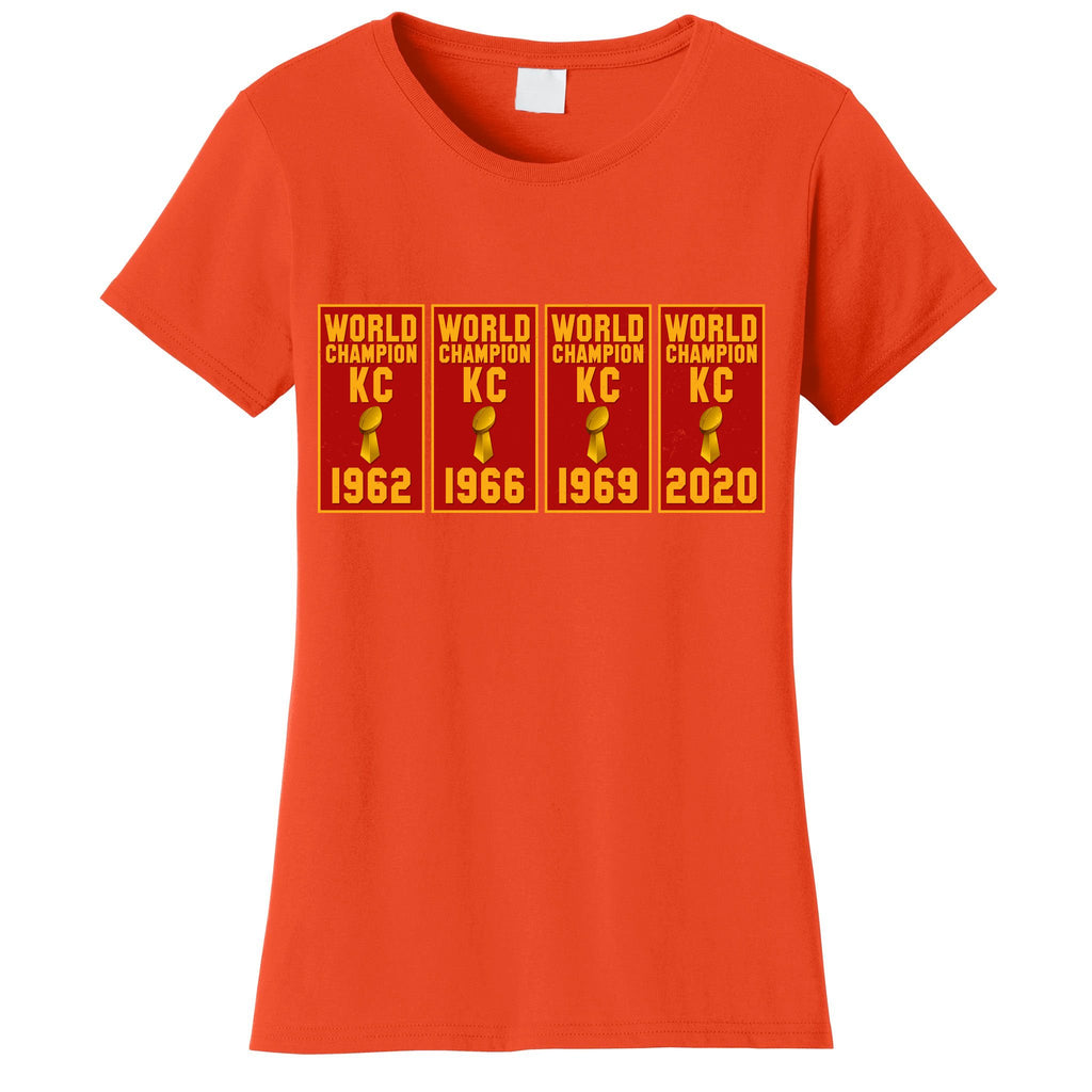 Kansas City Football World Champion Banners Women's T-Shirt