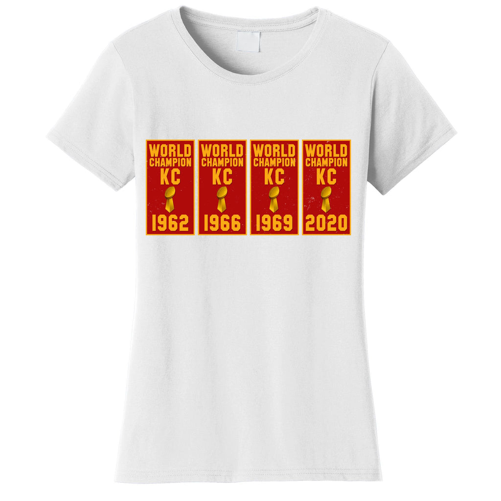 Kansas City Football World Champion Banners Women's T-Shirt
