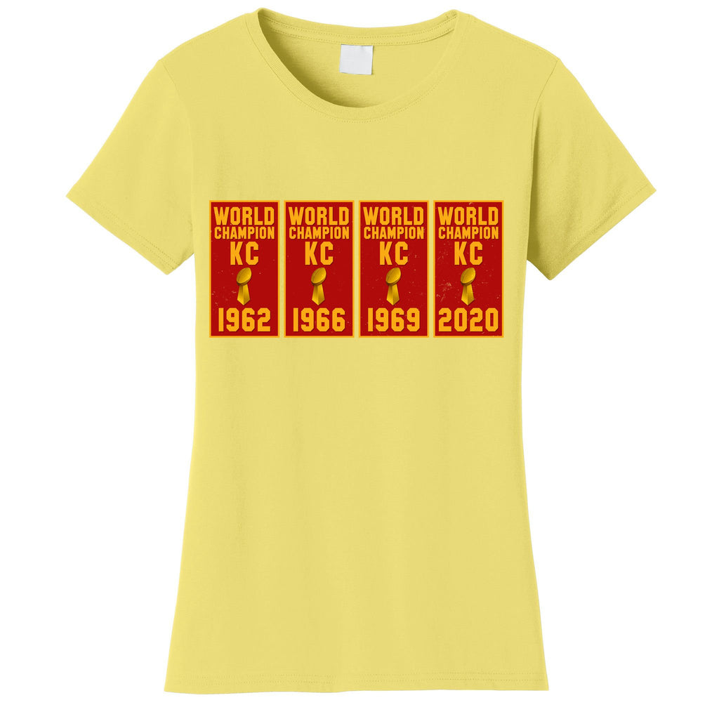 Kansas City Football World Champion Banners Women's T-Shirt