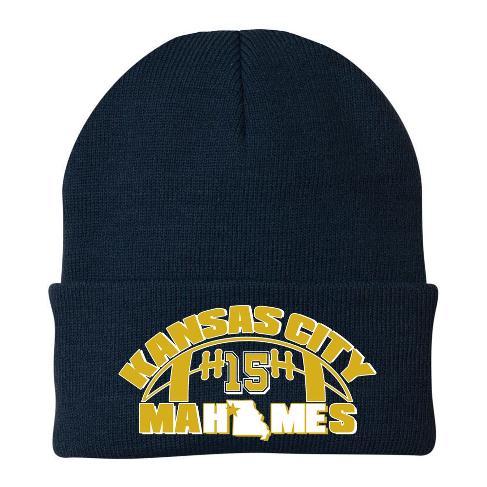 Kansas City Mahomes Football Fan Knit Cap Winter Beanie