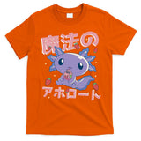 Kawaii Axolotl Strawberry Milk Shake Japanese Anime T-Shirt