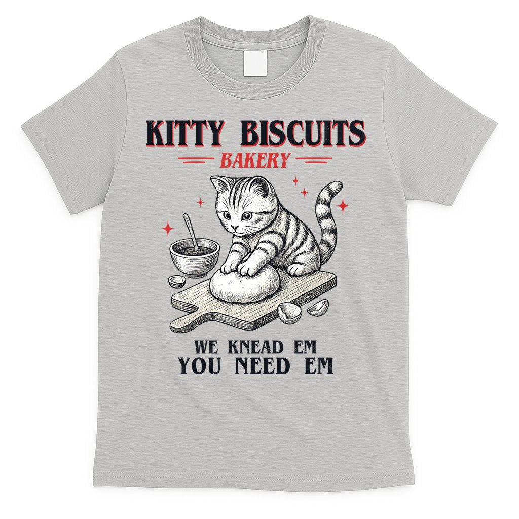 Kitty Biscuits We Knead Em You Need Em Cat Lover Baking T-Shirt