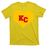 KC Football Heart Kansas City Fan T-Shirt