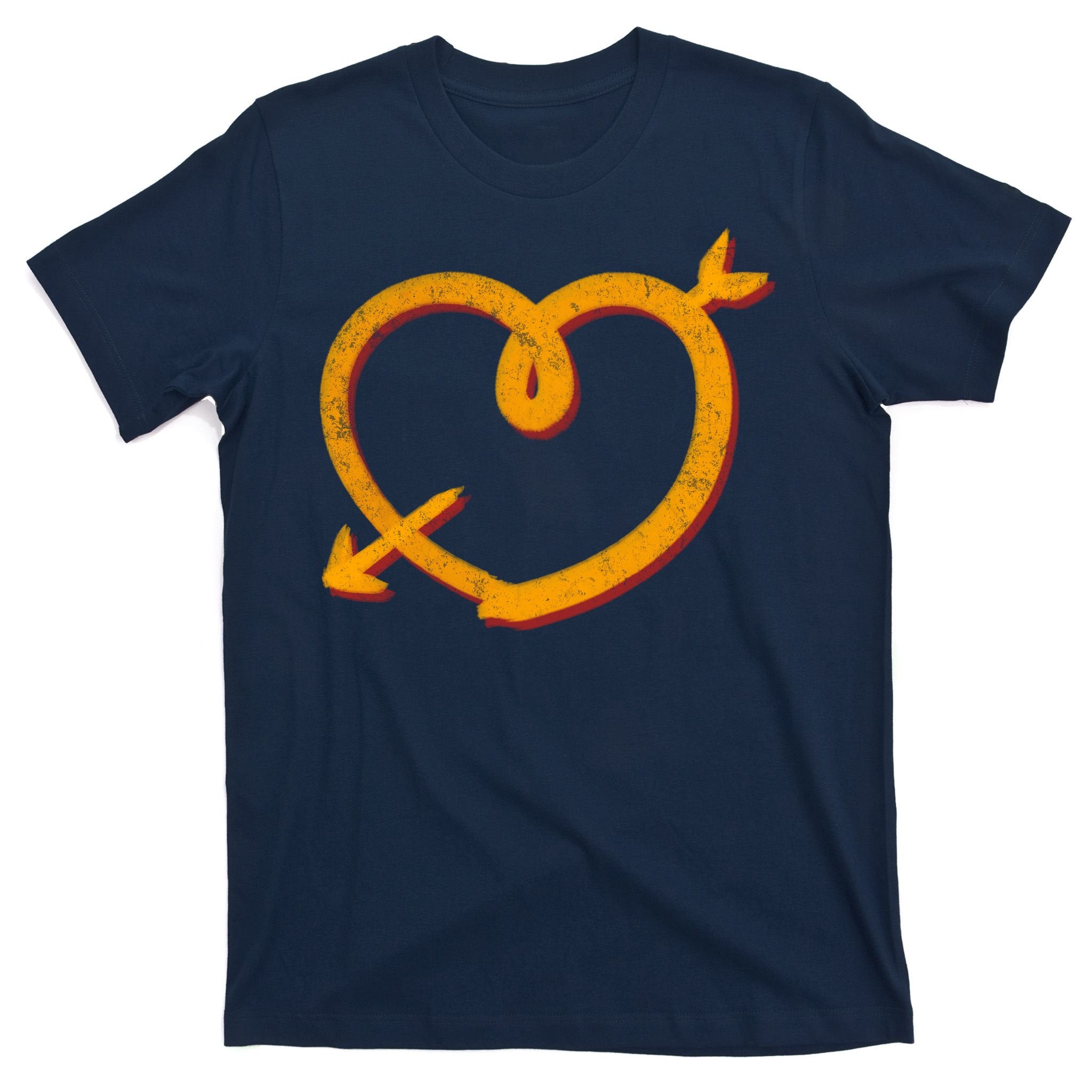 Kansas City Football Team Colors Heart Sports Fan T-Shirt
