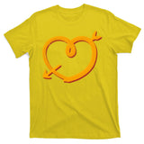 Kansas City Football Team Colors Heart Sports Fan T-Shirt