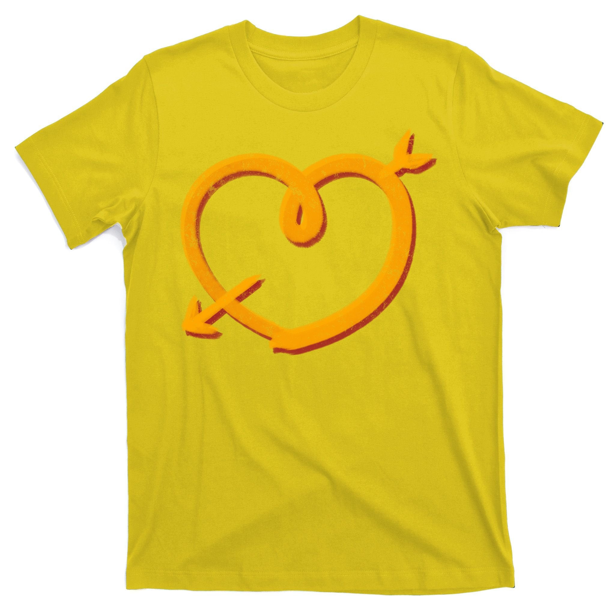 Kansas City Football Team Colors Heart Sports Fan T-Shirt