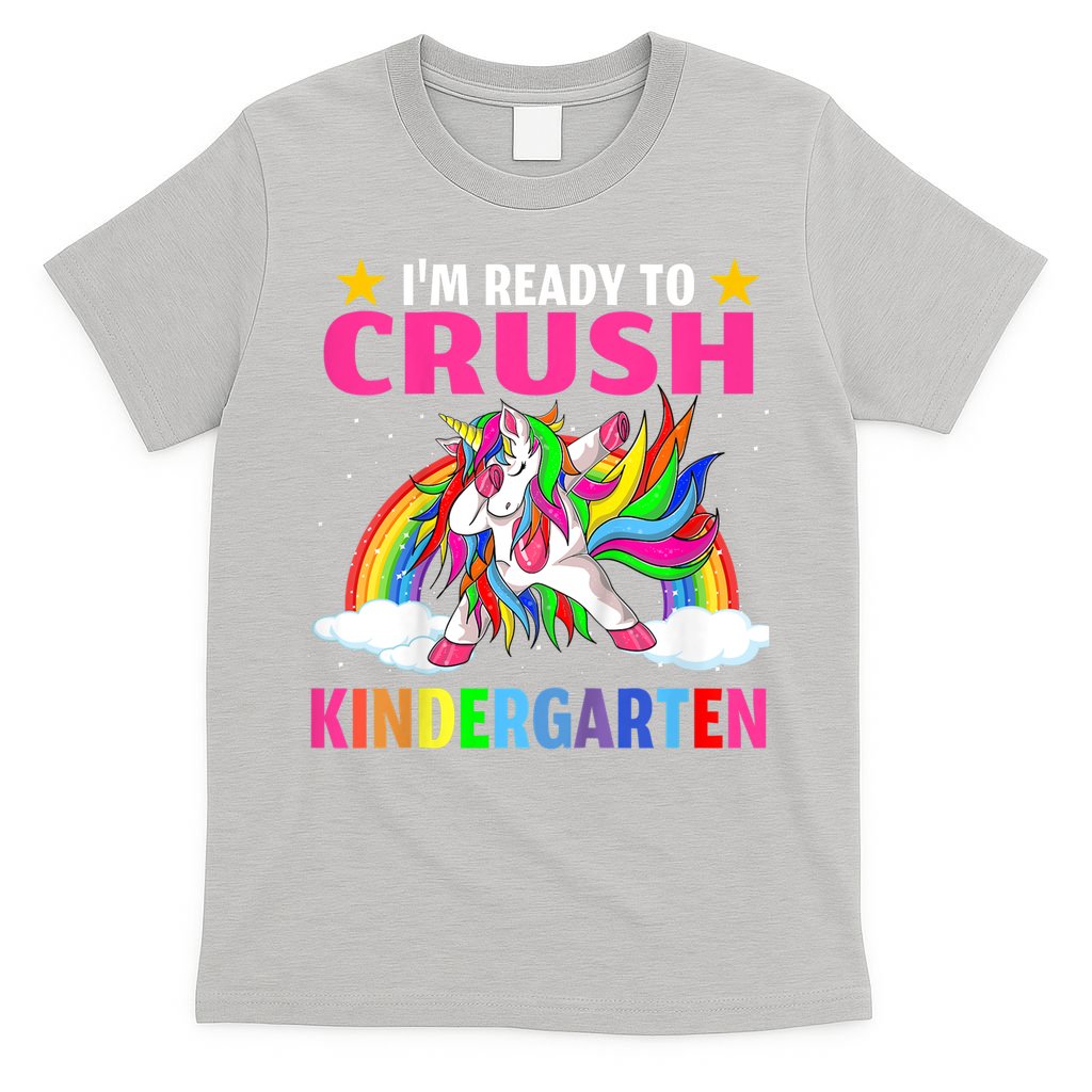 Kids Crush Kindergarten Unicorn Dabbing Back To School For Girl T-Shirt