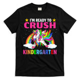 Kids Crush Kindergarten Unicorn Dabbing Back To School For Girl T-Shirt
