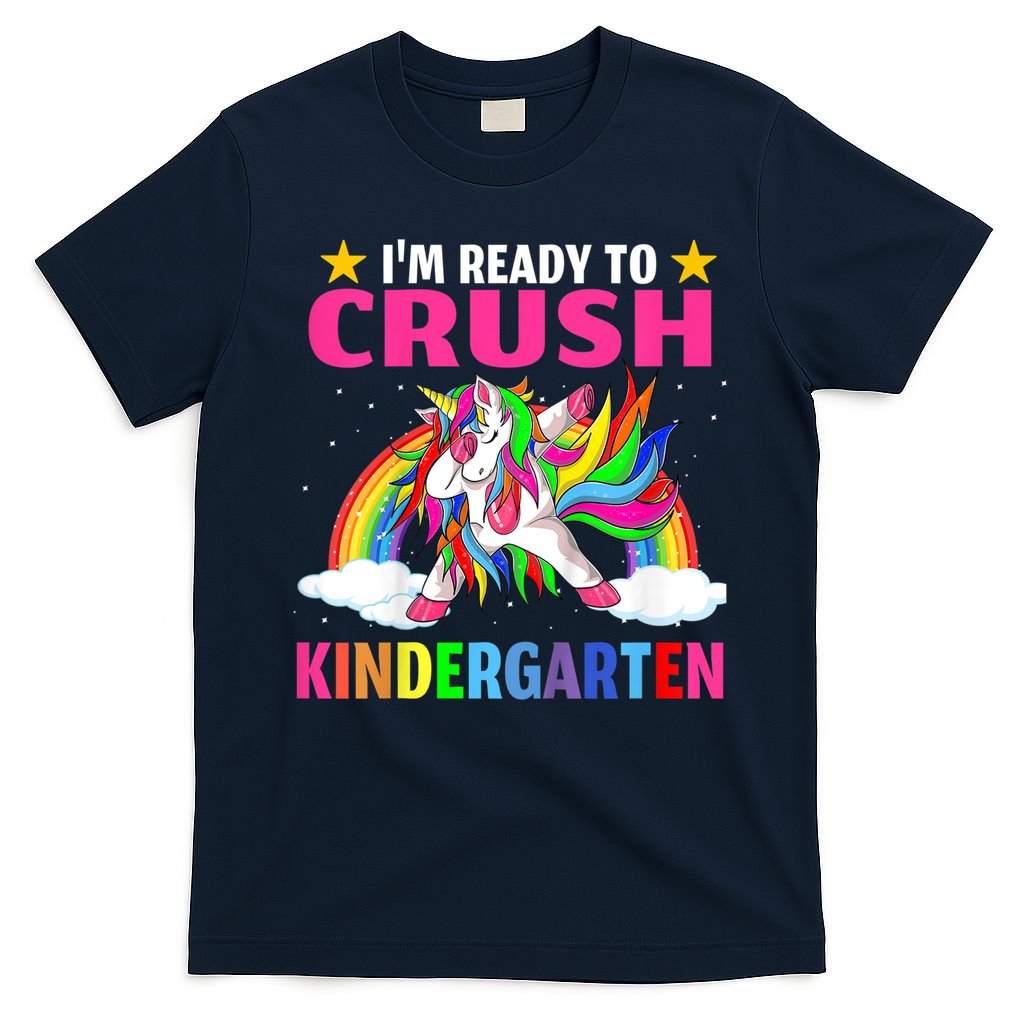 Kids Crush Kindergarten Unicorn Dabbing Back To School For Girl T-Shirt