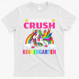 Kids Crush Kindergarten Unicorn Dabbing Back To School For Girl T-Shirt