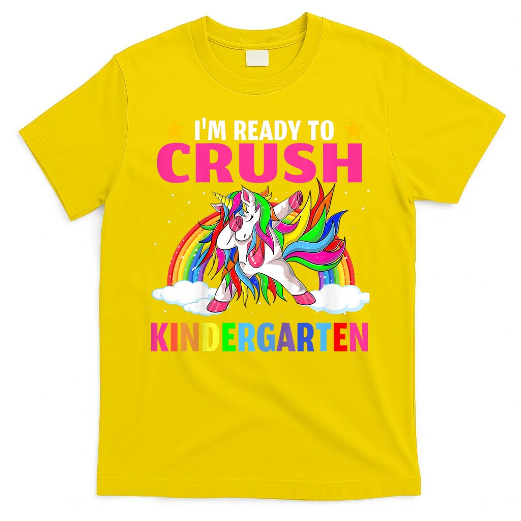 Kids Crush Kindergarten Unicorn Dabbing Back To School For Girl T-Shirt