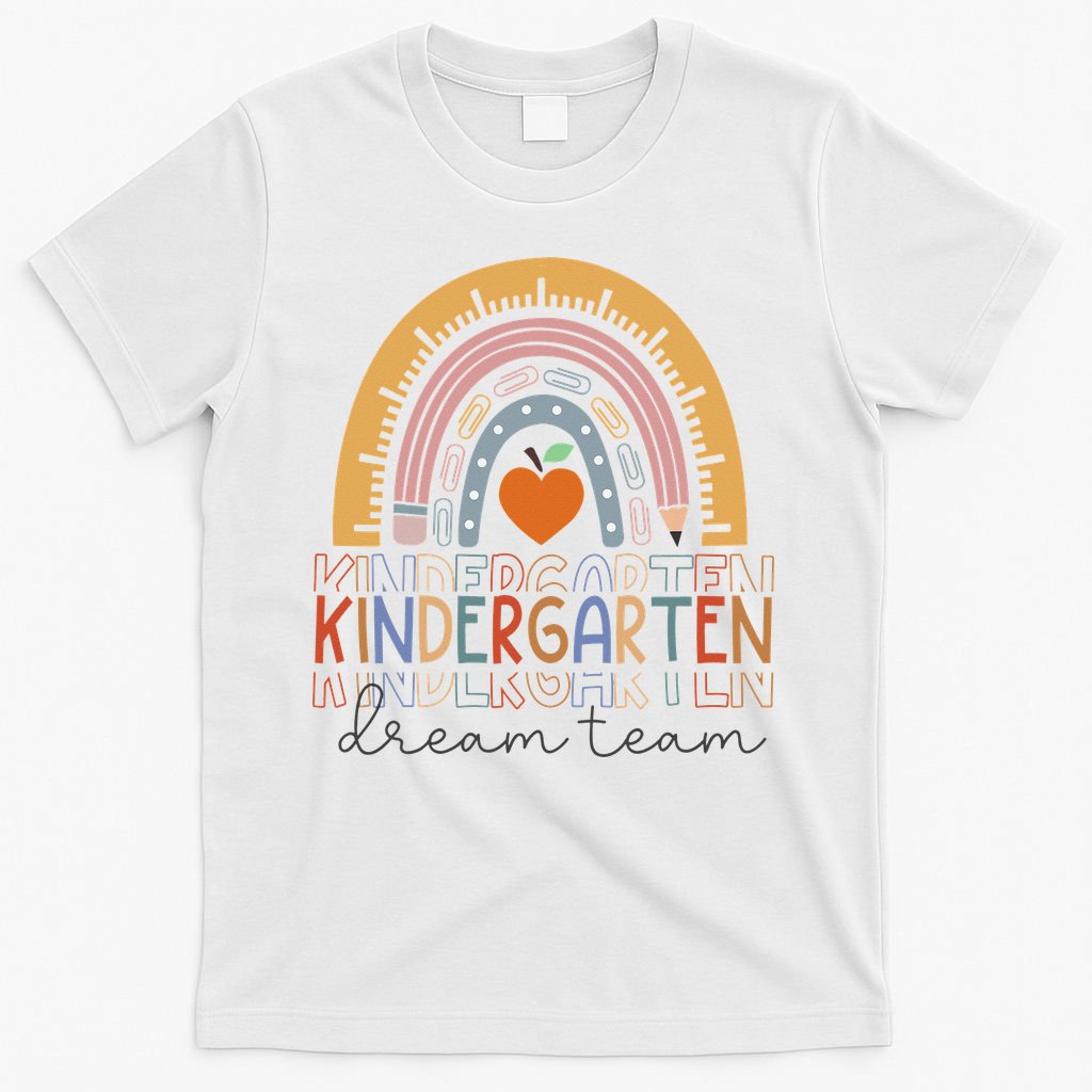 Kindergarten Dream Team Rainbow Welcome Back To School T-Shirt
