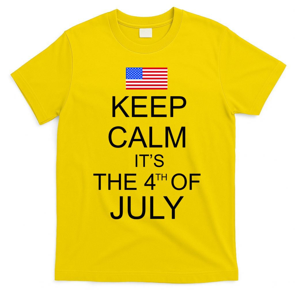 Keep Calm It's The 4th of July USA Flag T-Shirt