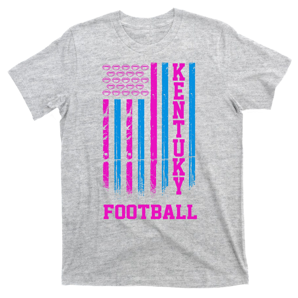 Kentucky Football Fan American Flag T-Shirt