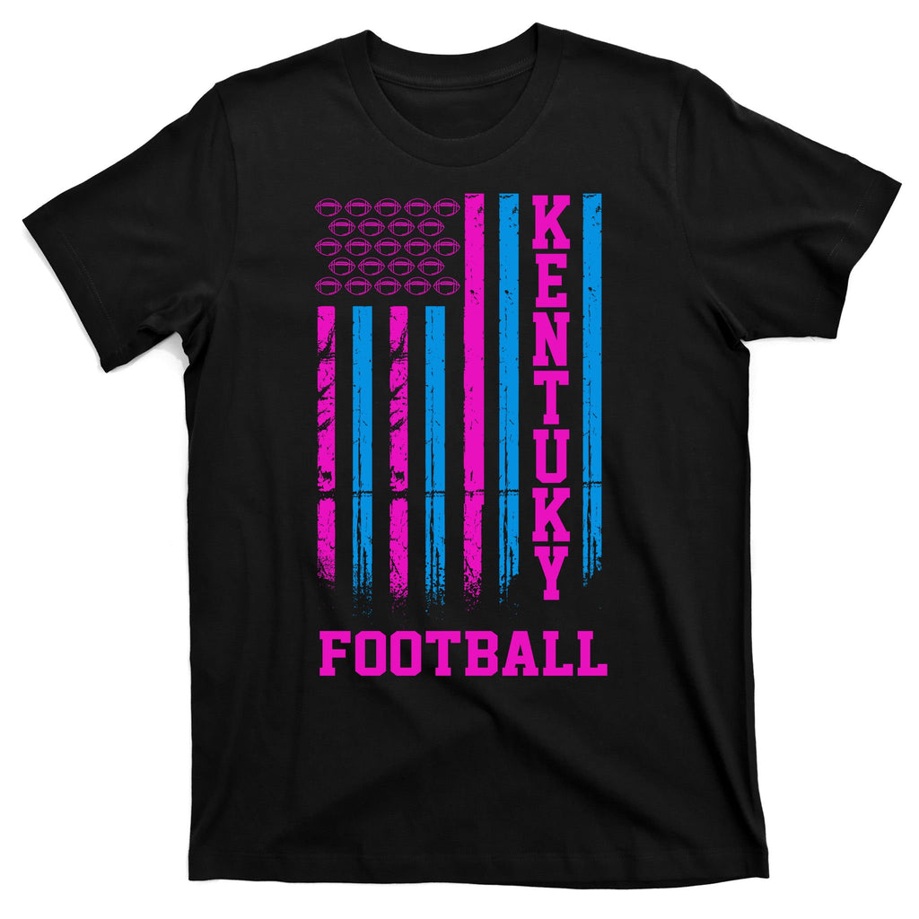 Kentucky Football Fan American Flag T-Shirt