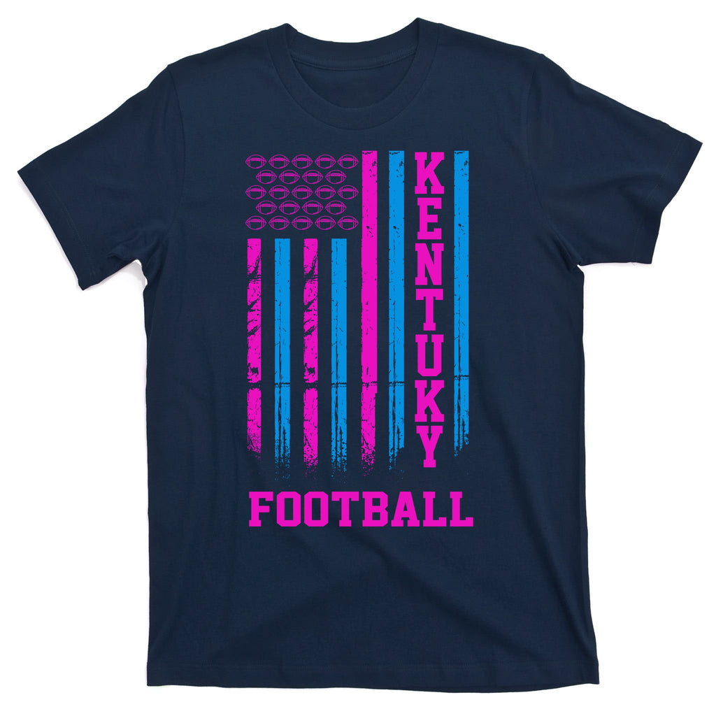 Kentucky Football Fan American Flag T-Shirt