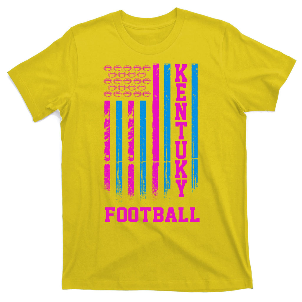 Kentucky Football Fan American Flag T-Shirt