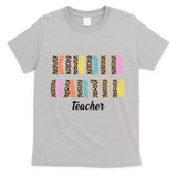 Kinder Garten Teacher Leopard Logo T-Shirt