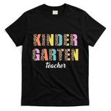 Kinder Garten Teacher Leopard Logo T-Shirt