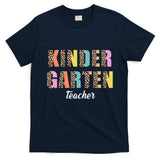 Kinder Garten Teacher Leopard Logo T-Shirt