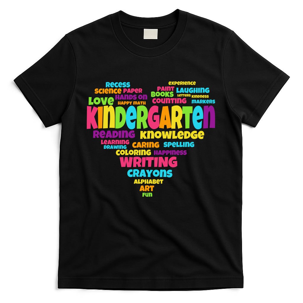 Kindergarten Word Marks Heart T-Shirt