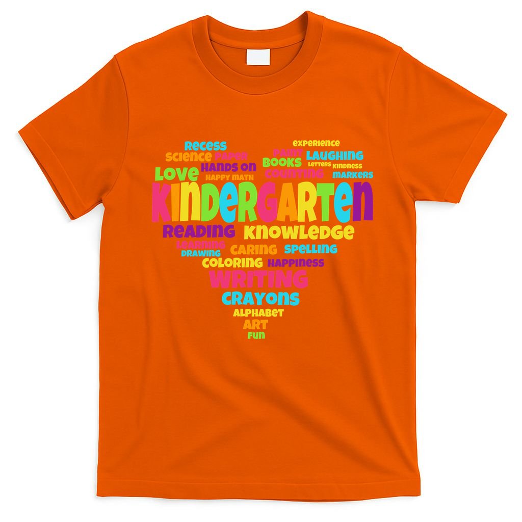 Kindergarten Word Marks Heart T-Shirt