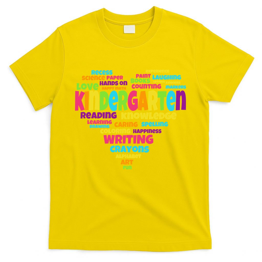 Kindergarten Word Marks Heart T-Shirt