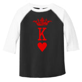 King Of Hearts Vintage Crown Engraving Card Toddler Fine Jersey T-Shirt