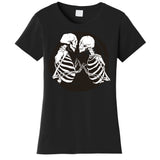 Kissing Skeletons In Love Women's T-Shirt